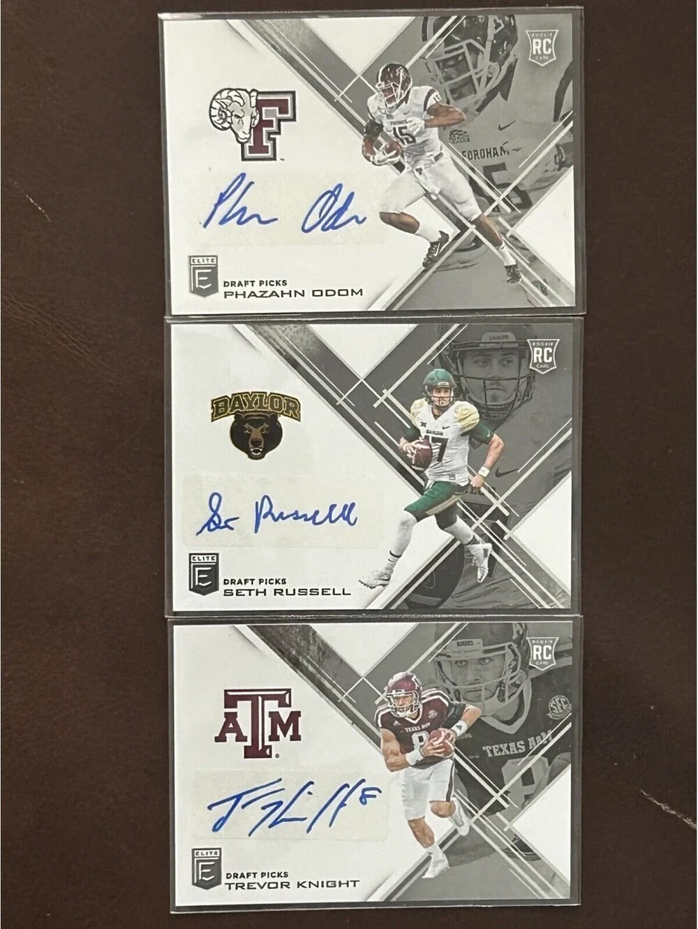 2017 PANINI ELITE COLLEGIATE DRAFT PICKS ROOKIE AUTO COLLECTION 3 CARD LOT NM RC